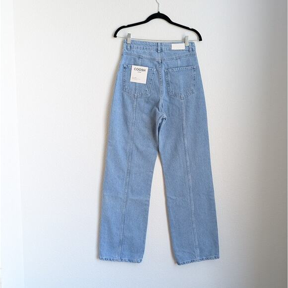 NWT Coosh Blue Denim High-Waisted Straight Cut BIKINI Jeans, size M - Picture 2 of 9